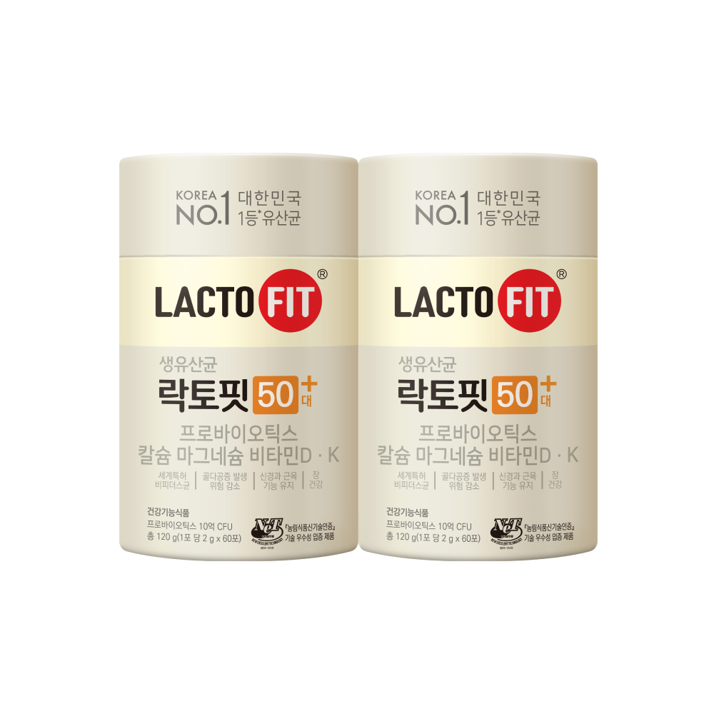 종근당건강 락토핏 50대+ 60포, 2개