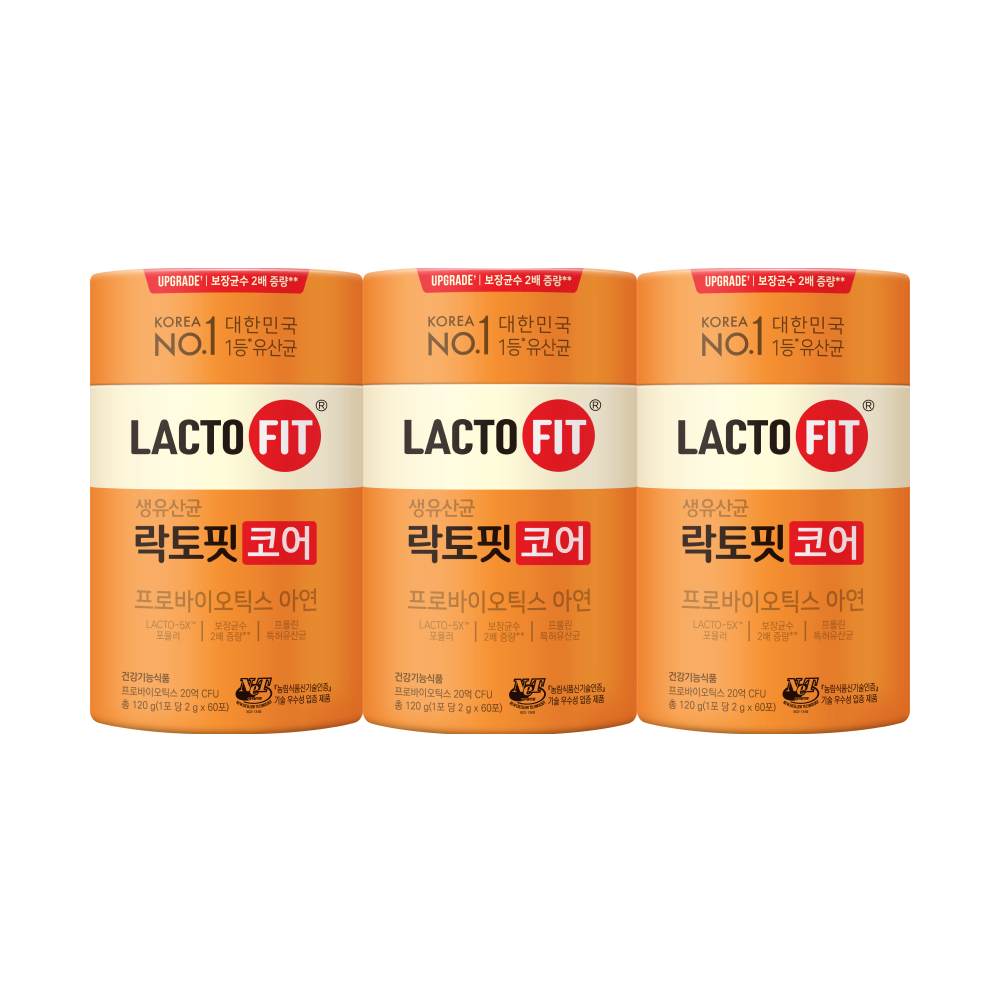 종근당건강 락토핏 코어 60포, 3개