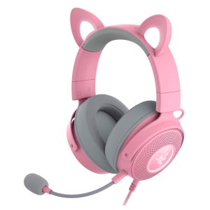 [국내정발] 레이저 크라켄 키티 V2 PRO 고양이 유선헤드셋 핑크