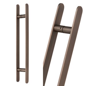 강화도어손잡이GS290 브론즈헤어라인발색S14 센터340x500mm