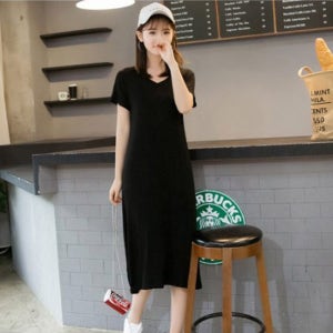 베이직 리얼스판 롱 원피스 AY009