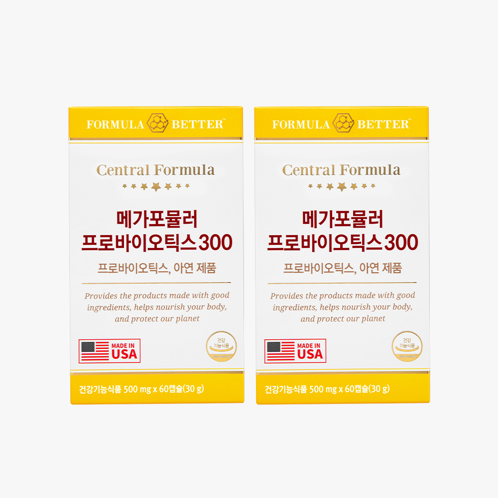 메가포뮬러 유산균 프로바이오틱스 100억CFU 60캡슐 2박스