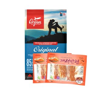 오리젠 오리지날독11.4kg+대용량간식900g+장난감+귀봉100매