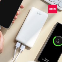 코끼리 여행용 보조배터리 C타입 10000mAh 슬림 듀얼충전