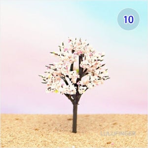 [룰루핑거] 미니어쳐 벚꽃 나무 중 4.5x5.5cm (10개입) 2NX-02-101