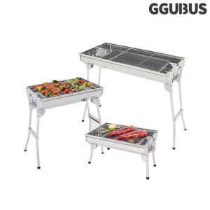 꾸버스 포터블 바베큐 그릴 캠핑 펜션 불판 M L XL 고기석쇠 직화그릴