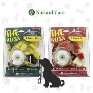 네츄럴코어 더블리스 2단 자동줄 S&M 소형견 중형견 강아지 산책 리드줄