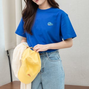 여성 반팔 면티 오버핏 여름 티셔츠