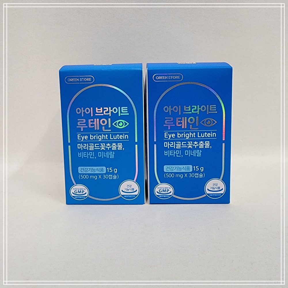 <b>그린스토어</b> 아이 브라이트 루테인 30캡슐(1달분) / 마리골드꽃추출물 비타민C <b>베타카로틴</b>