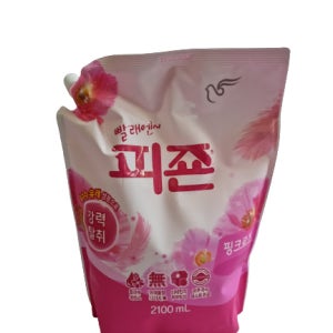 피죤 핑크 2100ml 섬유유연제 리필용(핑크/옐로우/블루) 뽁뽁이포장