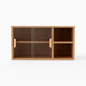 피크 2문 미니수납장 630 630mmx280mmx337mm, 2단, 라이트브라운 3801.0495