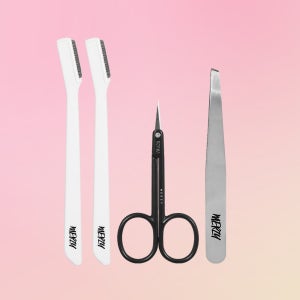 [머지] 눈썹 정리 세트 눈썹 수정 칼 2p+정리 가위 1p+족집게 1p