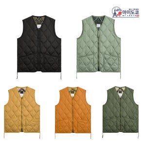 타이온 베스트 남여공용 밀리터리 V넥 지퍼 다운 조끼 TAION Military V-neck Zipper Down Vest TAION-001ZML-1