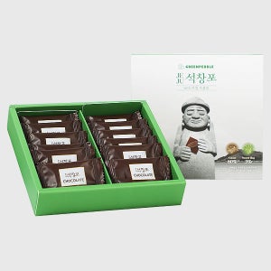 그린페블 jeju석창포 with 리얼초콜릿 6g-14개 /카카오60% 다크초콜릿