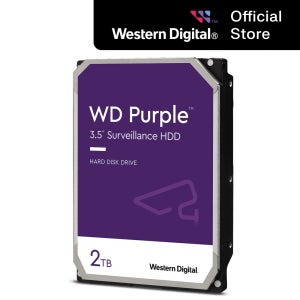 WD PURPLE 하드디스크 HDD CCTV DVR 녹화 보환용 64MB, 2TB
