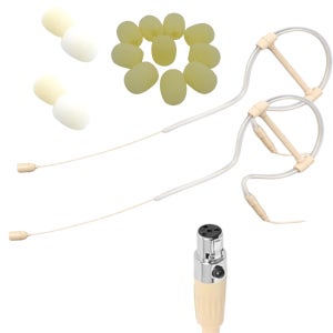 헤드 4p 살색 이어 2세트 SHURE JTS 호환 무선용 귀걸이 마이크