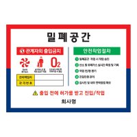 밀폐공간 안전표지판