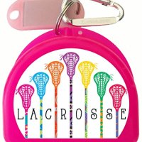 마우스피스 마우스 가드용 zumoe lacrosse(분홍색) 케이스 리테이너 - 7개의 스탠딩 스틱