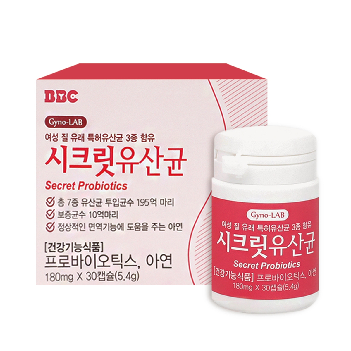 [건강기능식품] [<b>비비씨</b>] 시크릿 여성유산균 30캡슐 (1개월분)_건강기능식품