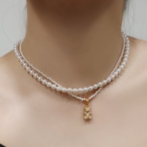 3mm 6mm 10mm 스와로브스키 진주 목걸이 핵진주 실버925