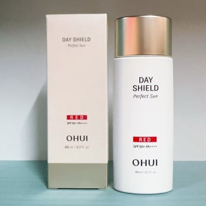 오휘 데이쉴드 퍼펙트 선 레드 선크림 80ml ,붉어지는 피부