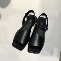 [COS] 코스 레더 슬링백 샌들 구두 플랫 LEATHER SLINGBACK SANDALS