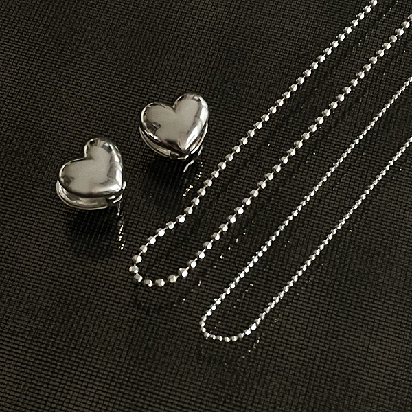 미러볼 컷팅볼목걸이 실버 은볼 김나영목걸이 군번컷팅체인 silver925