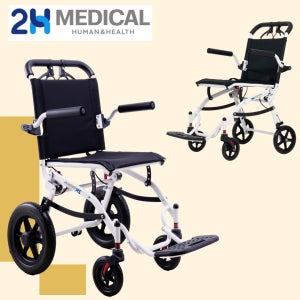 2H메디컬 핸디휠체어 일반형7.3kg 초경량 알루미늄 접이식 여행용(LPG차량 적재가능)