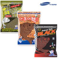 경원 아쿠아 어분삼합 (아쿠아텍2,김밥,아쿠아 블랙) 민물낚시용 어분 떡밥 낚시