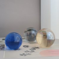 소품샵 컬러 오로라 유리구슬 페이퍼웨이트 썬라이트 멍때리기 오브제 Color ball