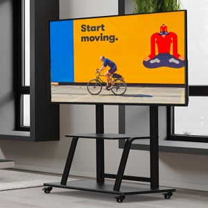 이동식 대형 tv거치대 75인치 77인치 82인치 85인치 lg 삼성 티비스탠드 다용도 2단 받침대