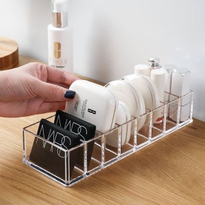 투명 칸막이 아크릴 정리함 케이블 USB 화장품 립스틱 보관 선정리