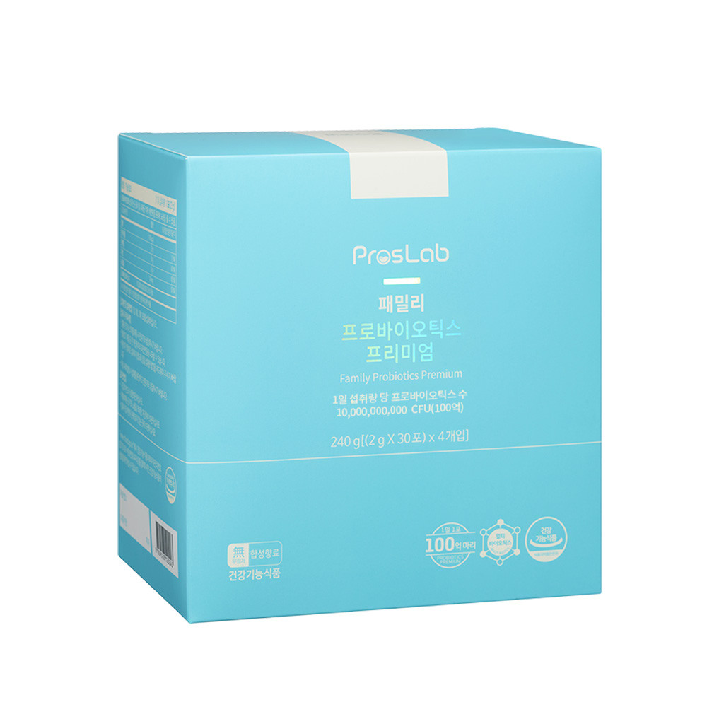 [4개월] 프로스랩 <b>패밀리</b> 프로바이오틱스 프리미엄 120포, 1개