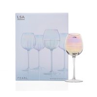 LSA 오로라 진주펄 홀로그램 화이트와인잔 325ml