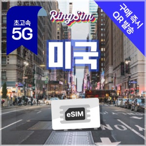 미국 이심 eSIM 하와이 뉴욕 LA 라스베가스 e심 1일 500MB 링심