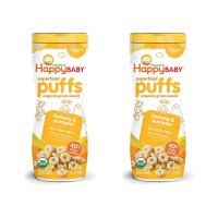 Happy Baby Puffs 해피베이비 퍼프 바나나 펌킨 2.1oz 60g 2팩