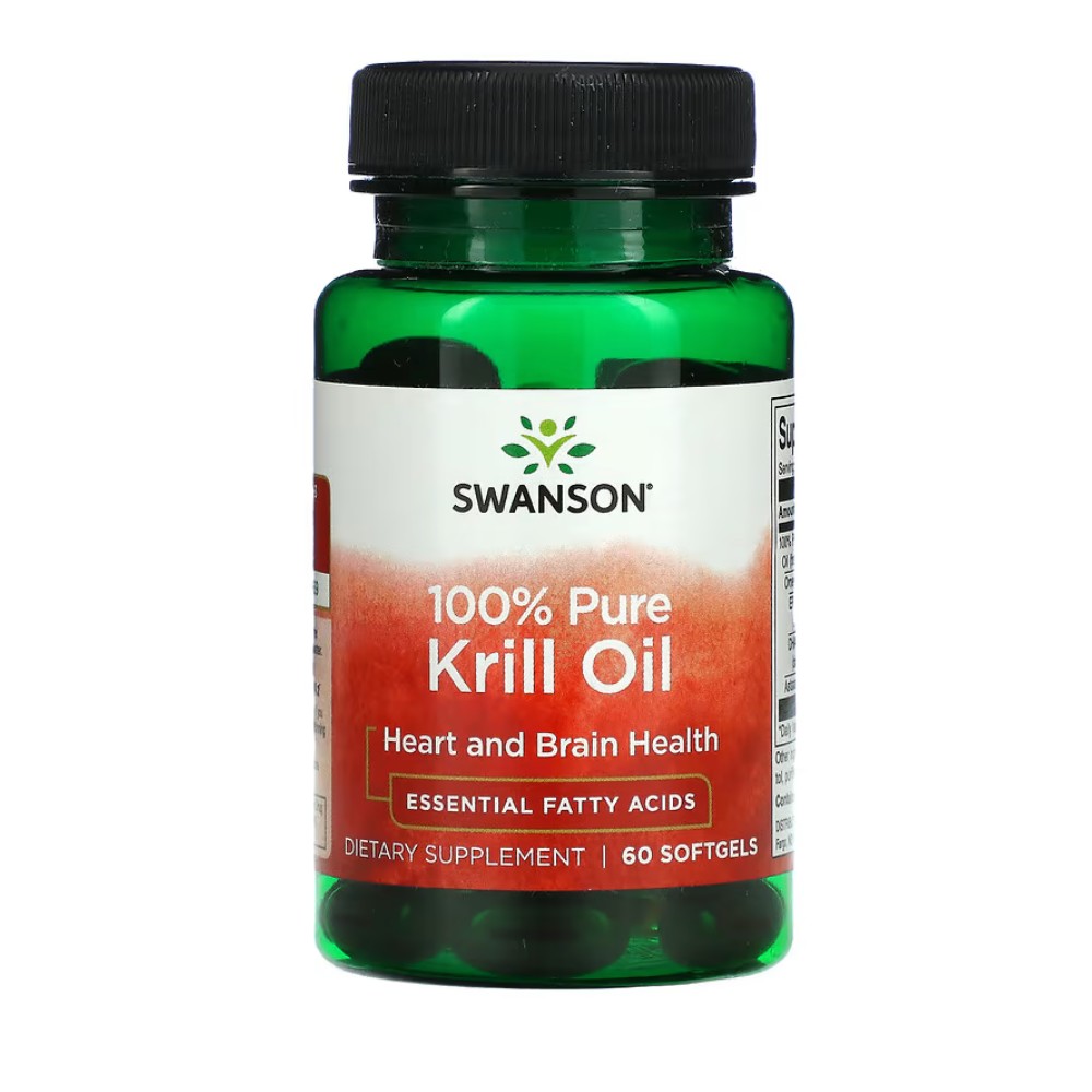 스완슨 100프로 <b>퓨어 크릴 오일</b> Krill Oil 60소프트젤