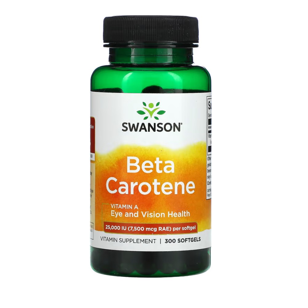스완슨 비타민 A <b>베타 카로틴 25000IU</b> 7500mcg 300소프트젤