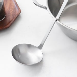 걸치미 평 국자 3호 소 스텐 통국자 냄비 찌개 주방 다용도 AA223