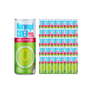 나랑드사이다 제로 사이다 캔음료수 그린애플, 245ml, 30개