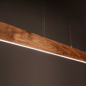 뭉클 리니어 LED 펜던트 우드 원목 식탁 카페 조명 30W 1000mm