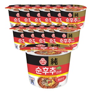 오뚜기 순후추라면 매운맛 큰컵라면 105g, 12개
