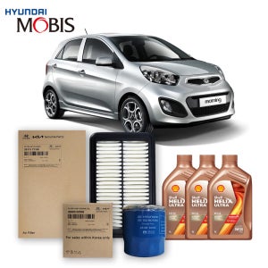 올뉴 모닝 TA 1.0 터보없음 가솔린/바이퓨얼 (11-14년) 순정필터+쉘합성유