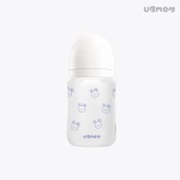 유비맘 수유안심 노꼭지 유리젖병 180ml 화이트