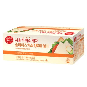서울우유 체다치즈 슬라이스 냉장 25매 x 4입