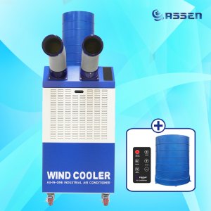 아쎈 FWPC-6100 산업용에어컨 공업용 업소용 공장 창고 카센터 이동식에어컨 2구