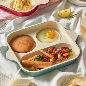 로이첸 국산 비스포크 3구 컬러 에그팬 (핸들미포함) 인덕션 계란후라이팬 토스트팬