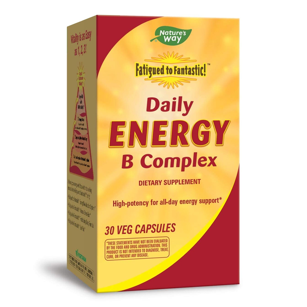 네이쳐스 웨이 <b>데일리 에너지 비</b>타민 <b>B</b> <b>컴플렉스</b>, 30 베지캡슐