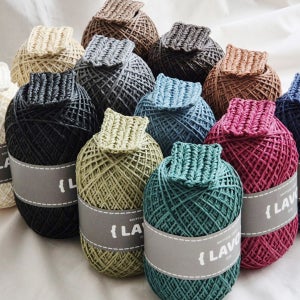 라보 씬 (LAVO thin) 150g 대용량 여름 뜨개실 모조 라피아 라탄 폴리실