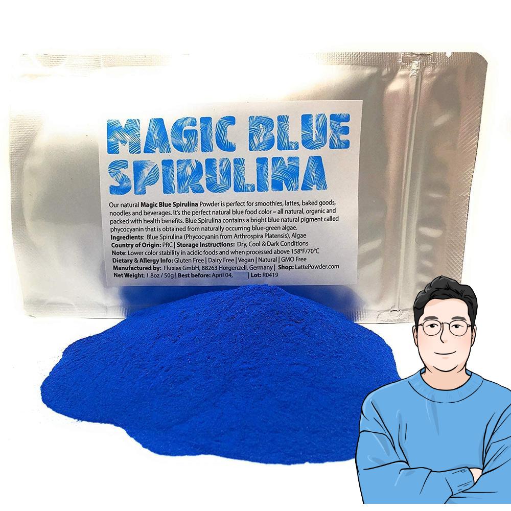 LattePowder 라떼파우더 블루 <b>스피루리나 파우더</b> 분말 가루 50g